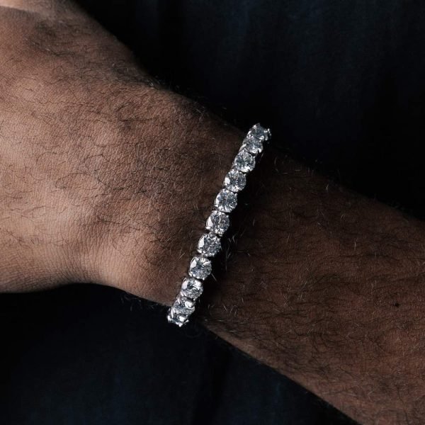6MM Moissanite Tennis Bracelet 14K Gold - Image 5