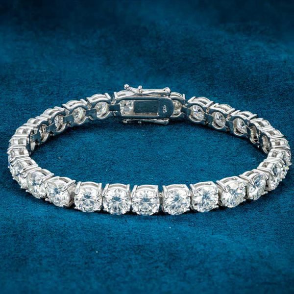 6MM Moissanite Tennis Bracelet 14K Gold - Image 2