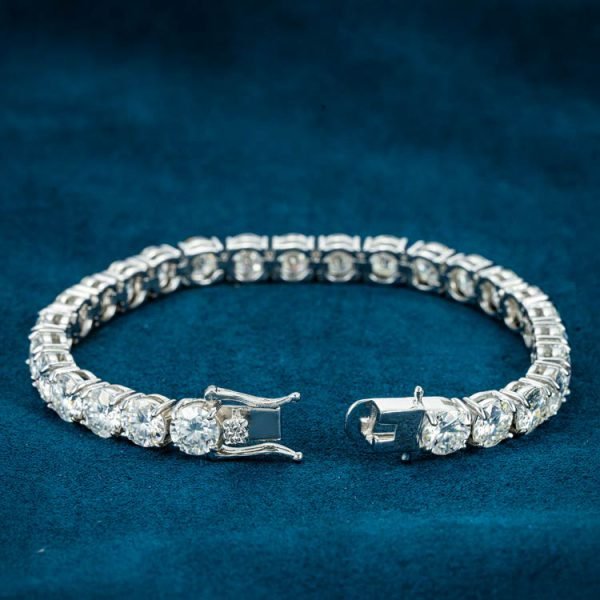 6MM Moissanite Tennis Bracelet 14K Gold - Image 7