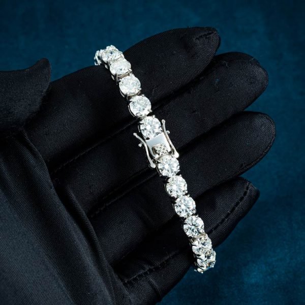 6MM Moissanite Tennis Bracelet 14K Gold - Image 8