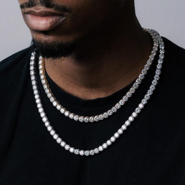 6MM Moissanite Tennis Chain 14K Gold - Image 3