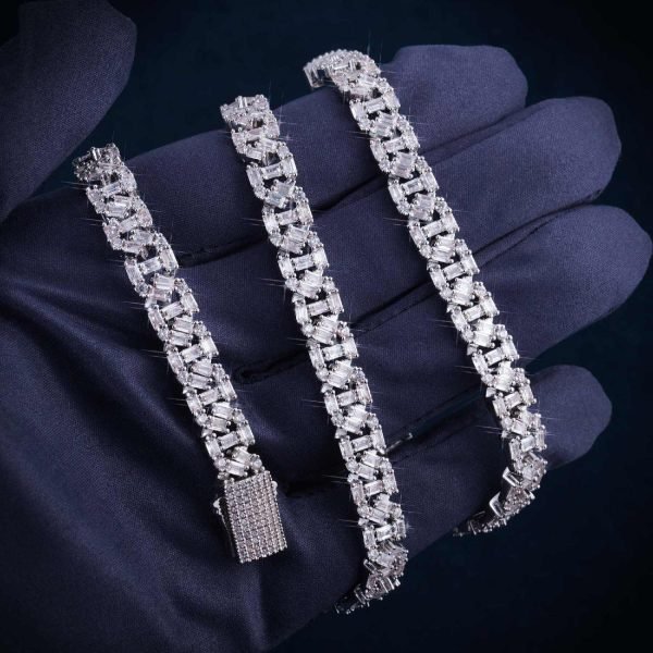 8MM VVS Baguette Mariner Link Chain 14K Gold - Image 6