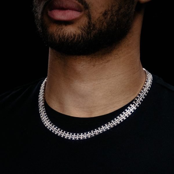 8MM VVS Cross Link Chain 14K Gold - Image 3