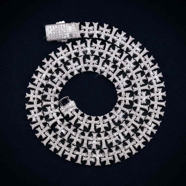 8MM VVS Cross Link Chain 14K Gold - Image 5