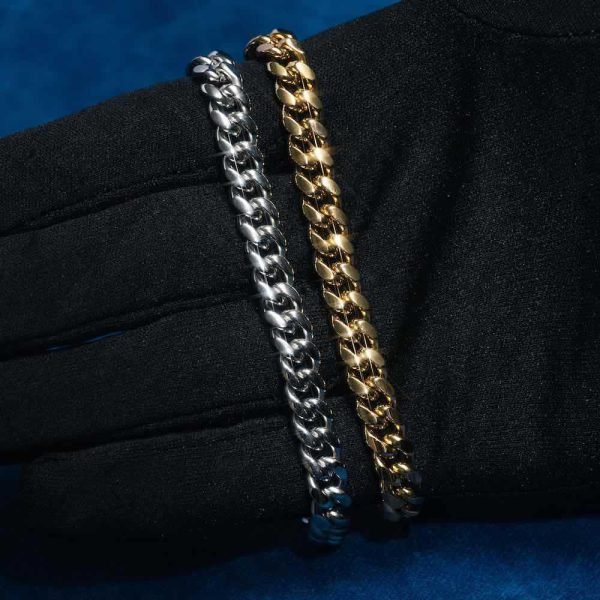 8MM Cuban Link Chain 14K White Gold - Image 6