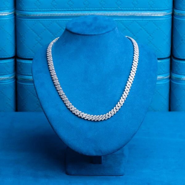8MM Moissanite Cuban Link Chain/Bracelet Bundle 14K Gold - Image 8