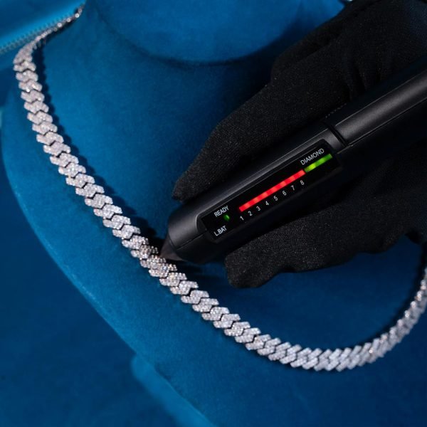 8MM Moissanite Cuban Link Chain/Bracelet Bundle 14K Gold - Image 4