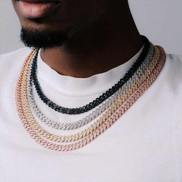 8MM Moissanite Cuban Link Chain/Bracelet Bundle 14K Gold - Image 11