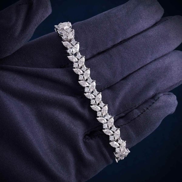 9MM Moissanite Eternal Harmony Tennis Bracelet 14K Gold - Image 5