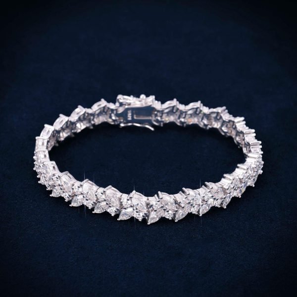 9MM Moissanite Eternal Harmony Tennis Bracelet 14K Gold - Image 2