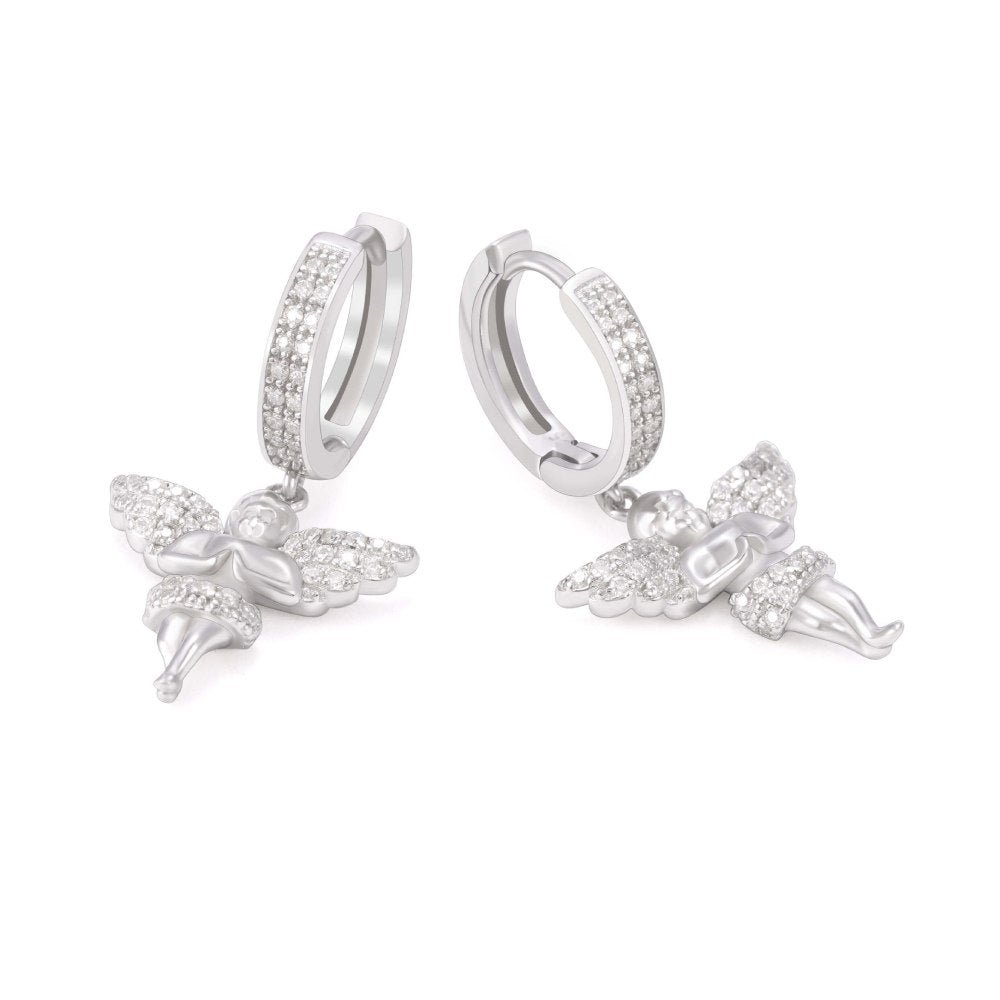 Angel Drop Moissanite Earrings 14K Gold - Image 2