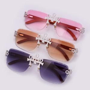 Moissanite Ankh Cross Sunglasses 14K Gold