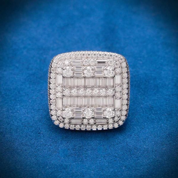 Baguette Cut Moissanite Pinky Ring 14K Gold - Image 2