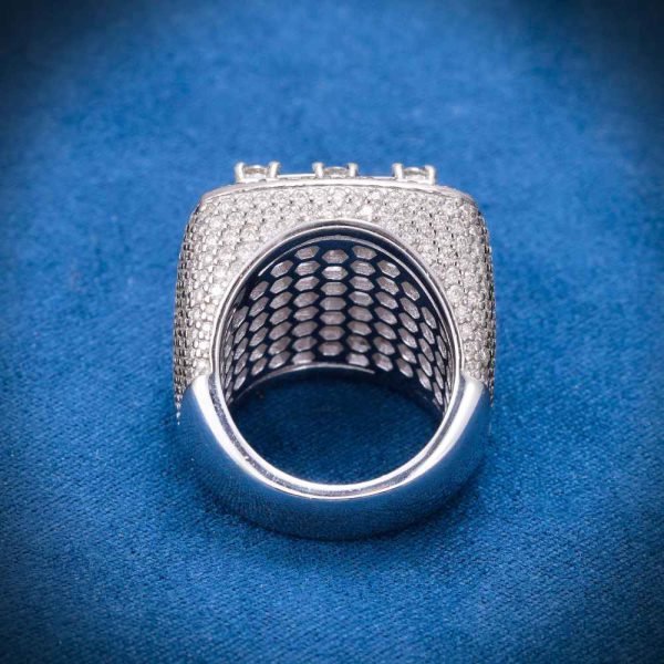 Baguette Cut Moissanite Pinky Ring 14K Gold - Image 5