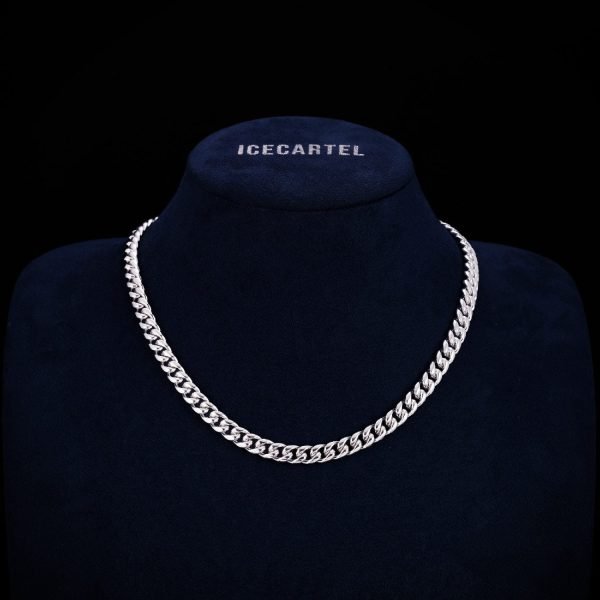 Cuban Link Chain with Iced Clasp 14K Gold (ALL SIZES) - Image 12