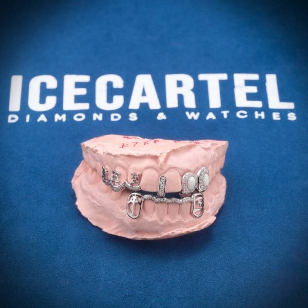 Custom Cross Opal Moissanite Grillz - Image 3