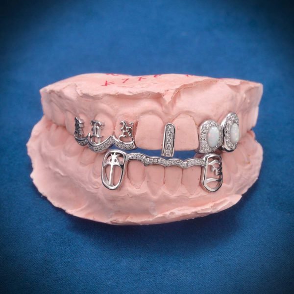 Custom Cross Opal Moissanite Grillz - Image 2