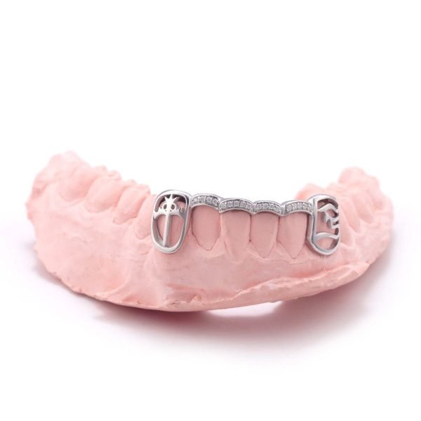 Custom Cross Opal Moissanite Grillz - Image 4