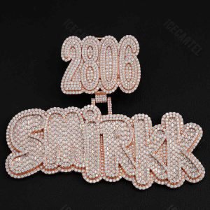 "SMIRKK" Custom Pendant 14K Rose Gold