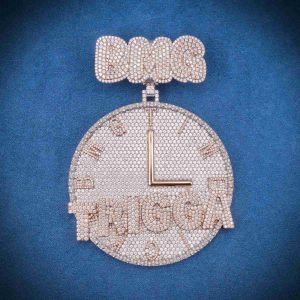 "DMG" Custom Moissanite Pendant 14K Gold