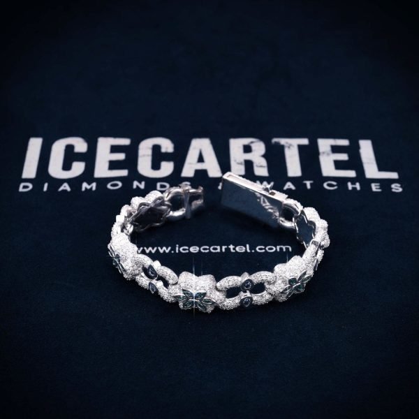 13MM Double Accent Moissanite Cuban Link Bracelet 14K - Image 6