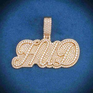 "HUD" Custom Moissanite Pendant 14K Gold