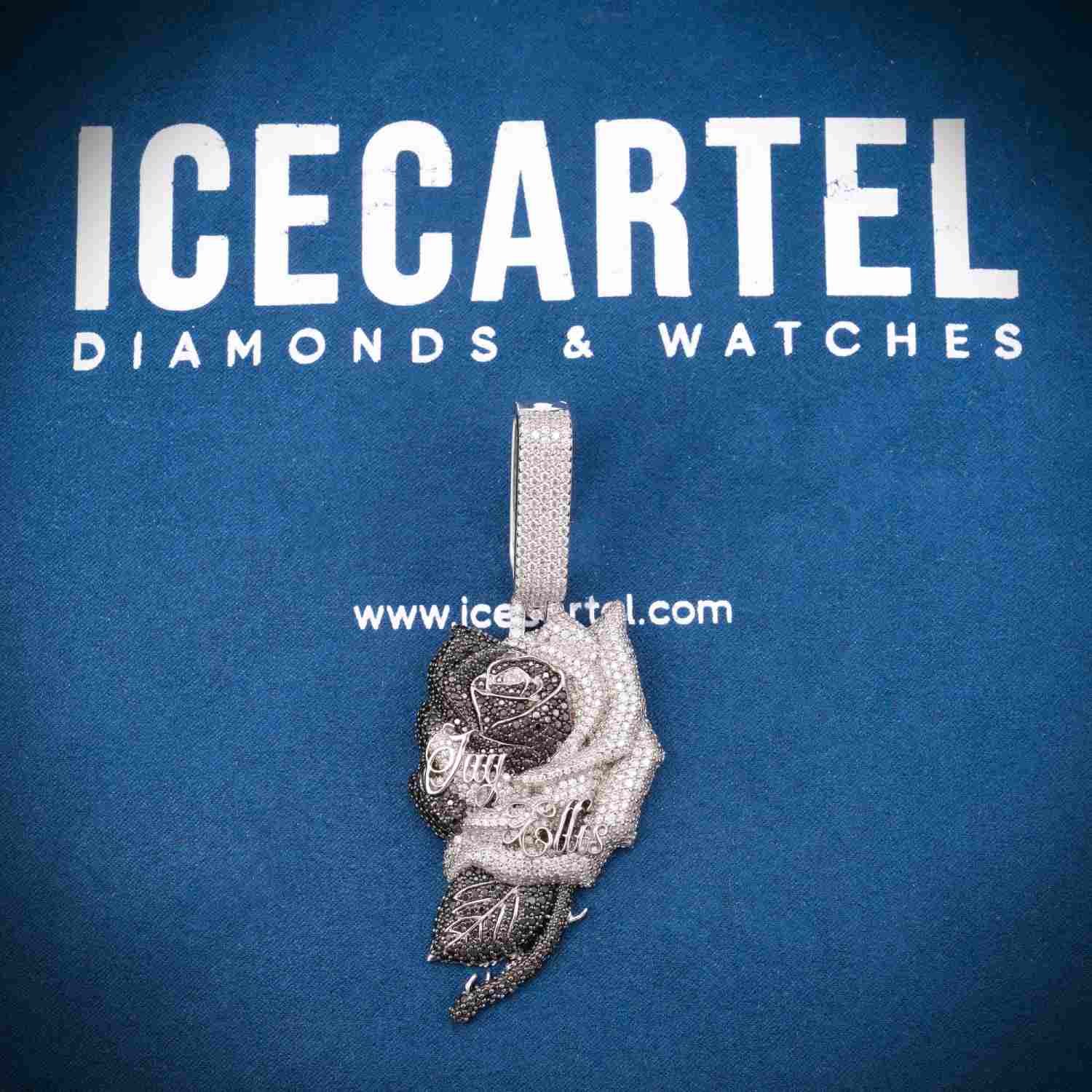 "Jay Ellis" Custom Moissanite Logo Pendant 14k Gold - Image 6