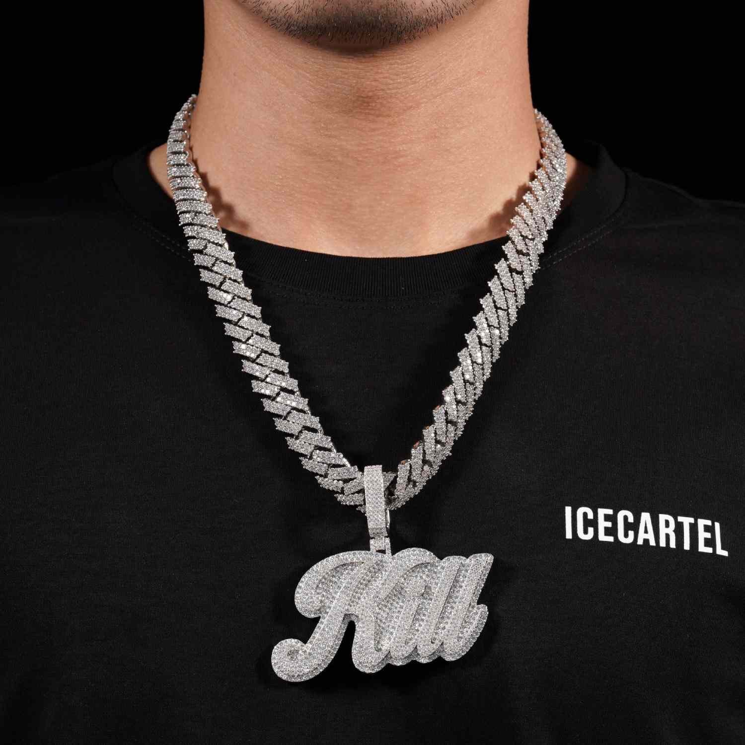 "KILL" Custom Moissanite Pendant 14K Gold - Image 3