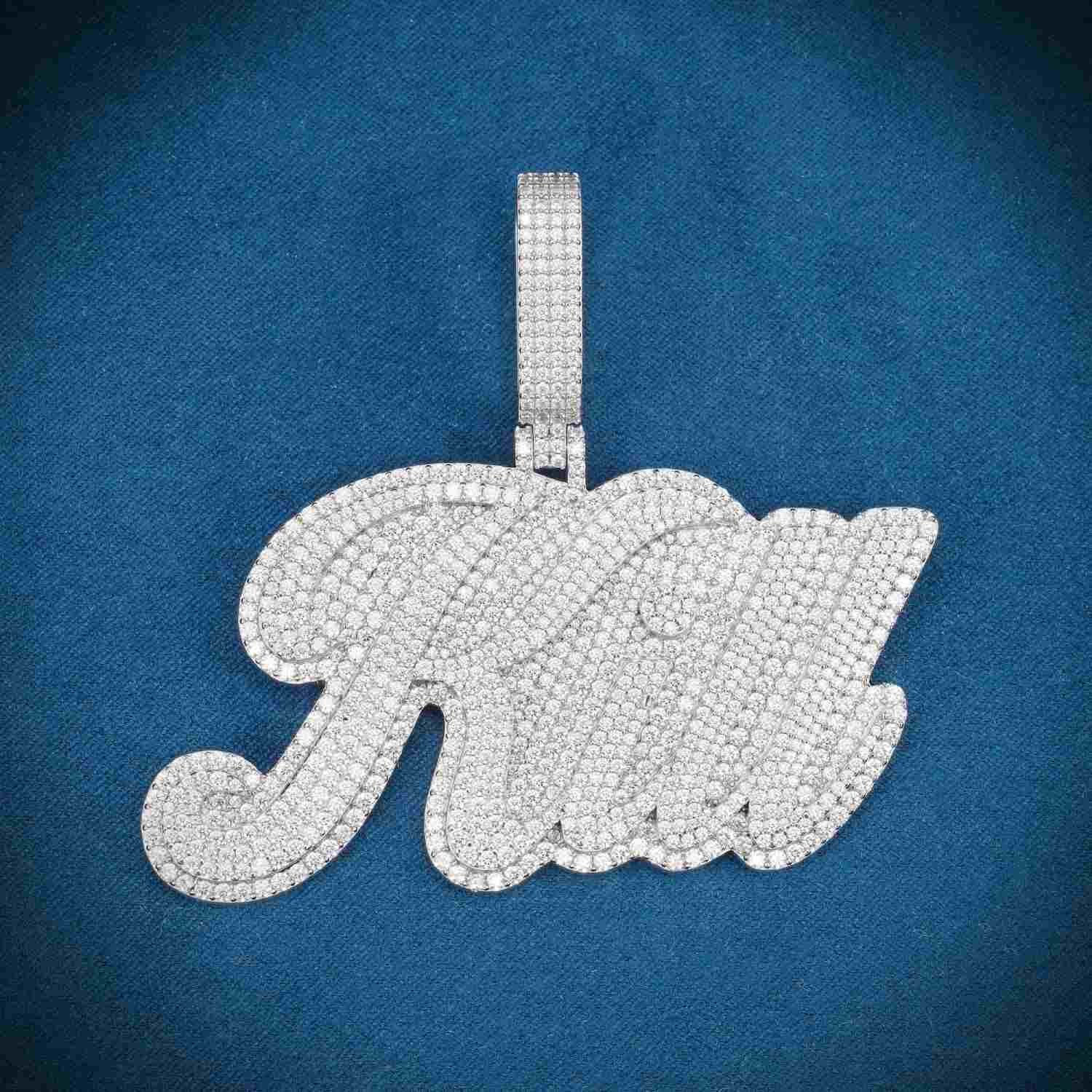 "KILL" Custom Moissanite Pendant 14K Gold - Image 2