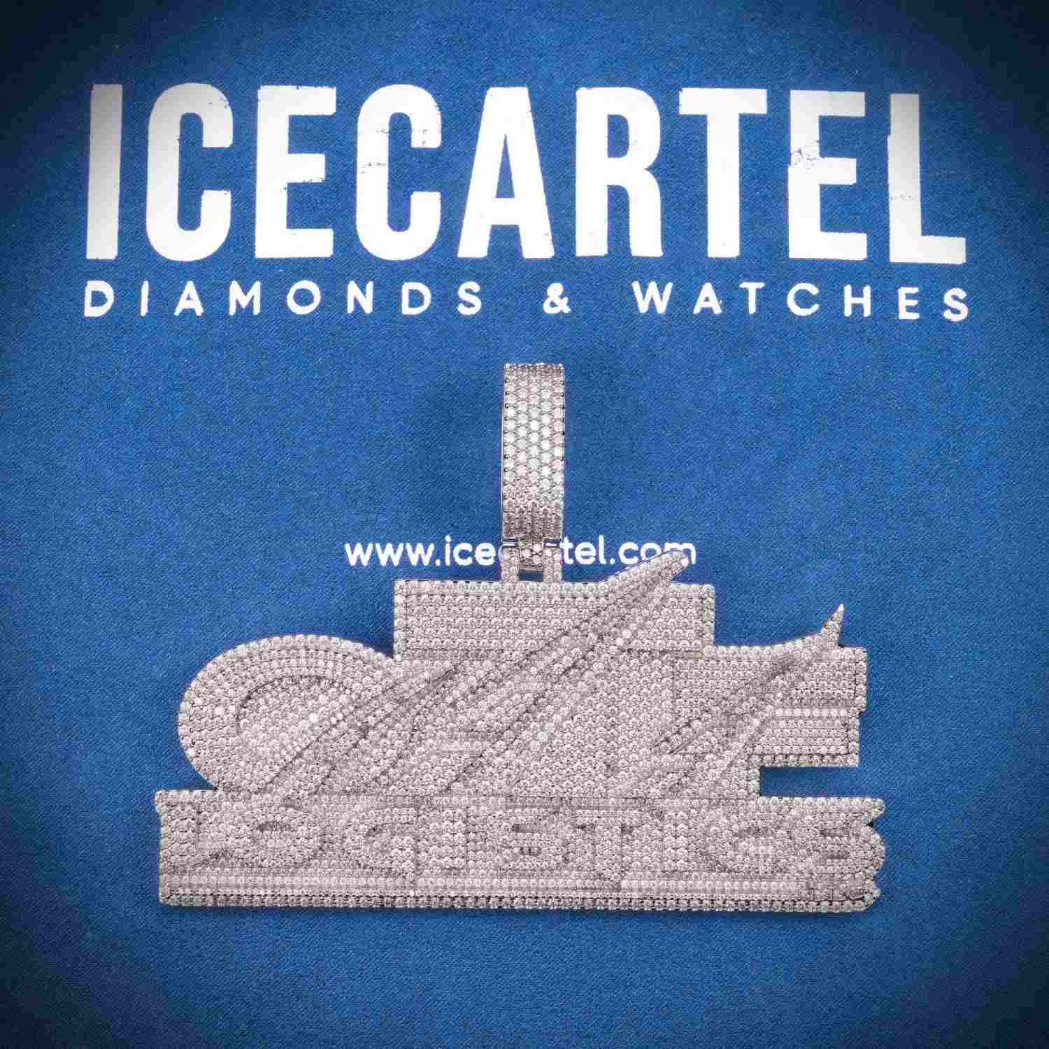 "LOGISTICS" Custom Moissanite Pendant 14K Gold - Image 6