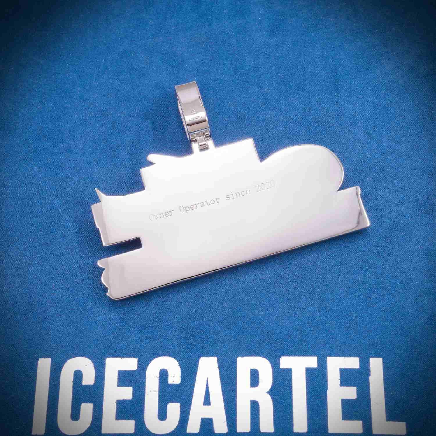 "LOGISTICS" Custom Moissanite Pendant 14K Gold - Image 5