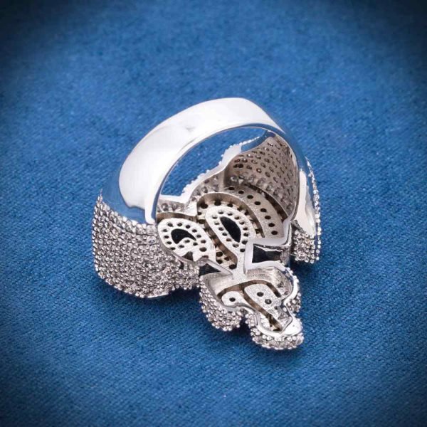 Moissanite Allah Ring 14K White Gold - Image 5