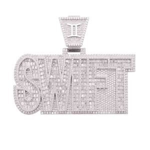 Moissanite Custom "SWIFT" Pendant 14K Gold