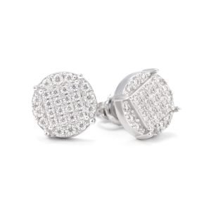 Round Prong Moissanite Earrings 14K Gold