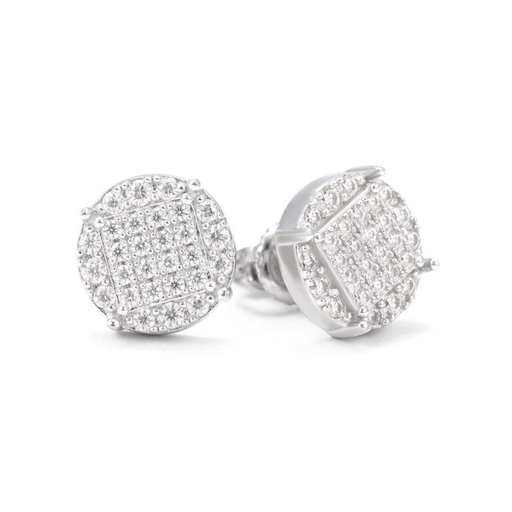 Round Prong Moissanite Earrings 14K Gold