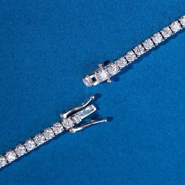 3MM Moissanite Tennis Chain + FREE Tennis Bracelet - Image 8