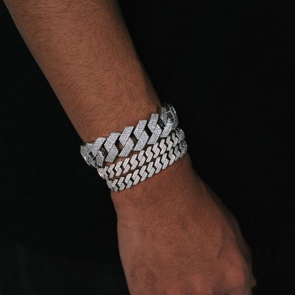 Moissanite Cuban Link Bracelet 14K Gold (ALL SIZES) - Image 14