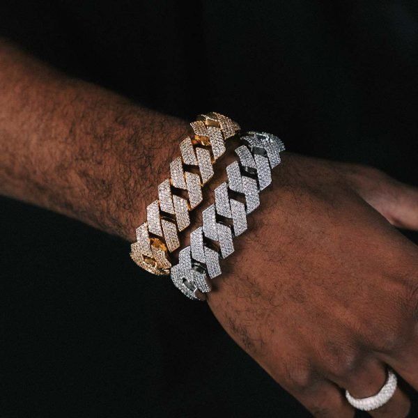 Moissanite Cuban Link Bracelet 14K Gold (ALL SIZES) - Image 13