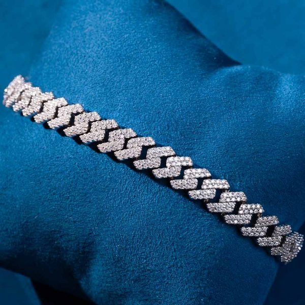 Moissanite Cuban Link Bracelet 14K Gold (ALL SIZES) - Image 11