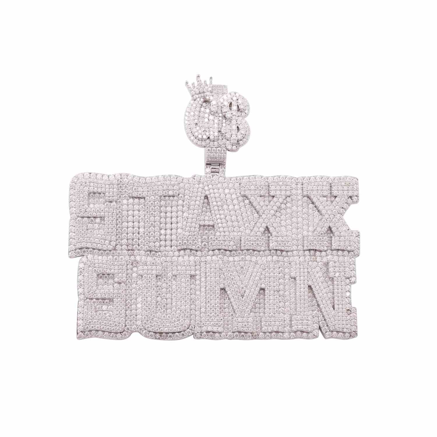 "STAXX SUMN" Custom Moissanite Pendant 14K Gold - Image 5