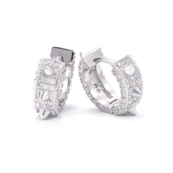 Spike Drop Moissanite Earrings 14K Gold - Image 2