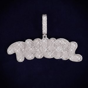 "THURL" Custom Moissanite Pendant 14K Gold