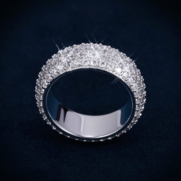 VVS 5-Row Iced Band Ring 14K Gold - Image 5
