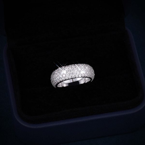 VVS 5-Row Iced Band Ring 14K Gold - Image 7
