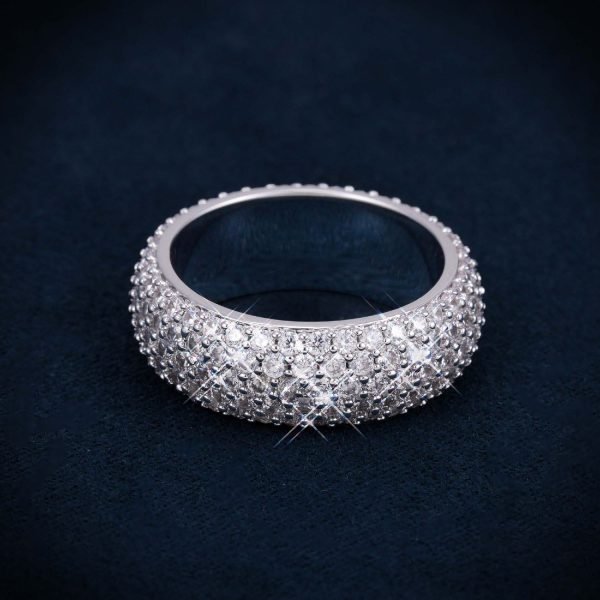 VVS 5-Row Iced Band Ring 14K Gold - Image 2