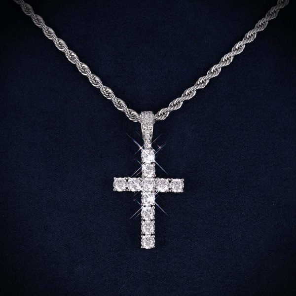 VVS Cross Pendant 14K Gold - Image 2