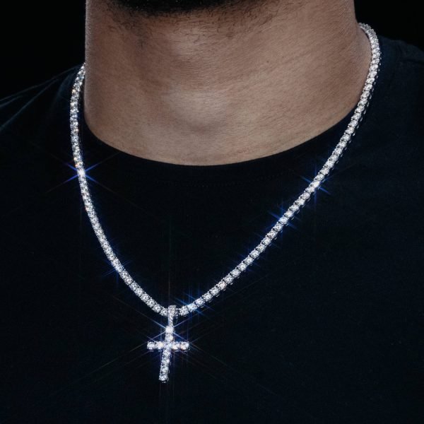 VVS Cross Pendant 14K Gold - Image 3