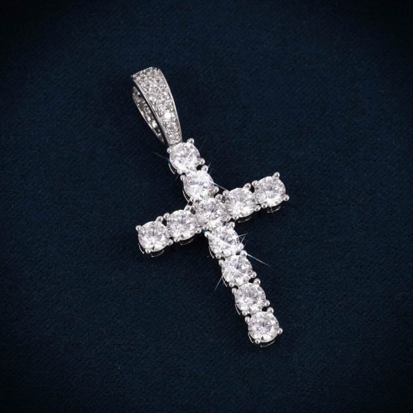 VVS Cross Pendant 14K Gold - Image 4