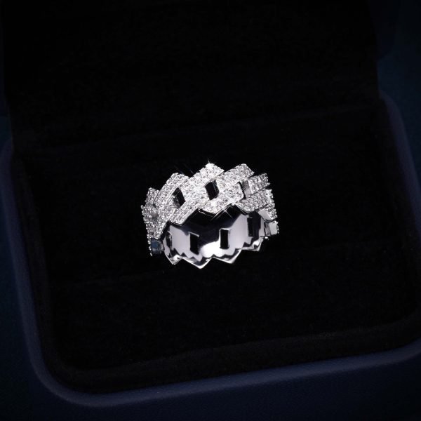 VVS Cuban Link Ring 14K Gold - Image 7