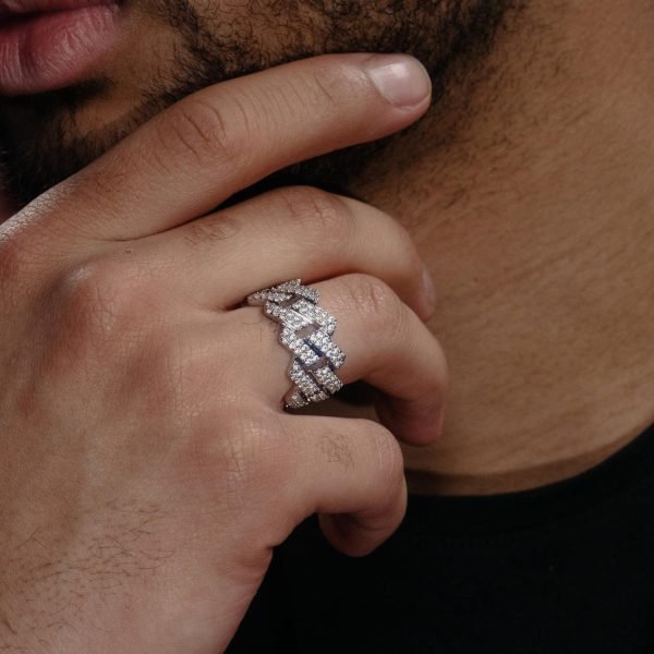 VVS Cuban Link Ring 14K Gold - Image 3